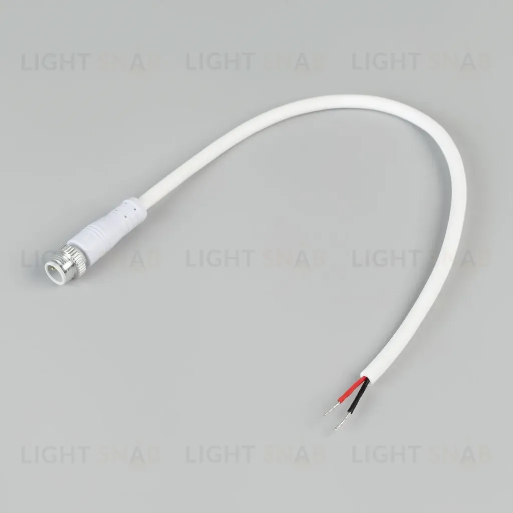 Коннектор питания Arlight ARL-WAVE-1615-CON-POWER-MALE-2PIN-WHT (IP67 Пластик) 059759 059759