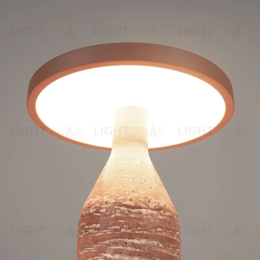 Настольная лампа Arlight SP-CROOD-TAB-R22.5x24-7W Warm3200-MIX (RD-BRG, 140 deg, 230V) (IP20, Травертин) 061732 061732