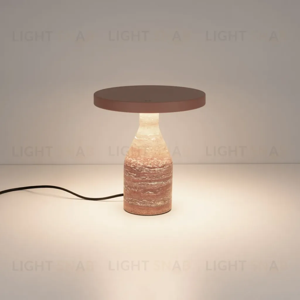 Настольная лампа Arlight SP-CROOD-TAB-R22.5x24-7W Warm3200-MIX (RD-BRG, 140 deg, 230V) (IP20, Травертин) 061732 061732