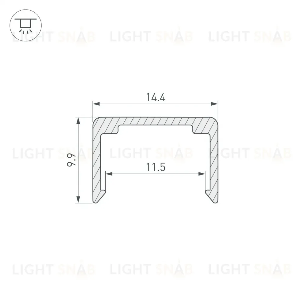 Профиль Arlight WPH-FLEX-1212-1000 ANOD (Алюминий) 062505 062505