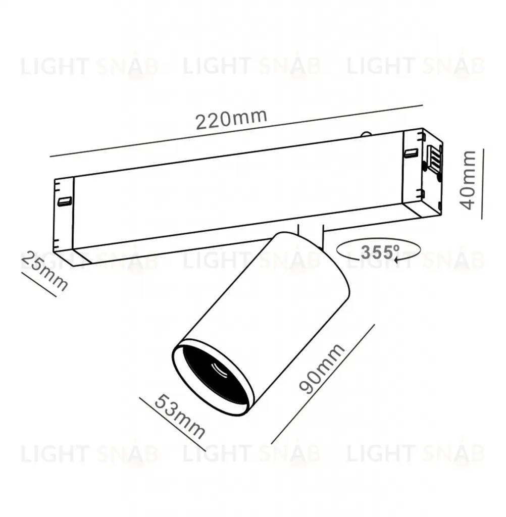 Трековый светильник IMEX Smart Line IL.0050.5010-GU10-BK IL.0050.5010-GU10-BK