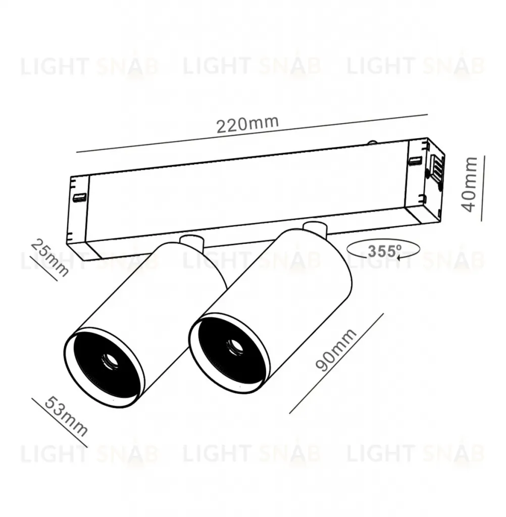 Трековый светильник IMEX Smart Line IL.0050.5011-GU10-BK IL.0050.5011-GU10-BK