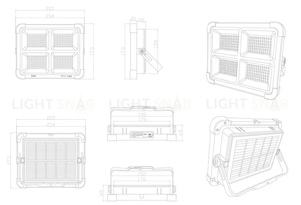 Прожектор Arte Lamp Avior A8100AL-1BK A8100AL-1BK