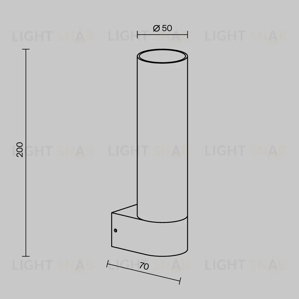 Уличный настенный светильник Maytoni Tube O508WL-L5B3K O508WL-L5B3K