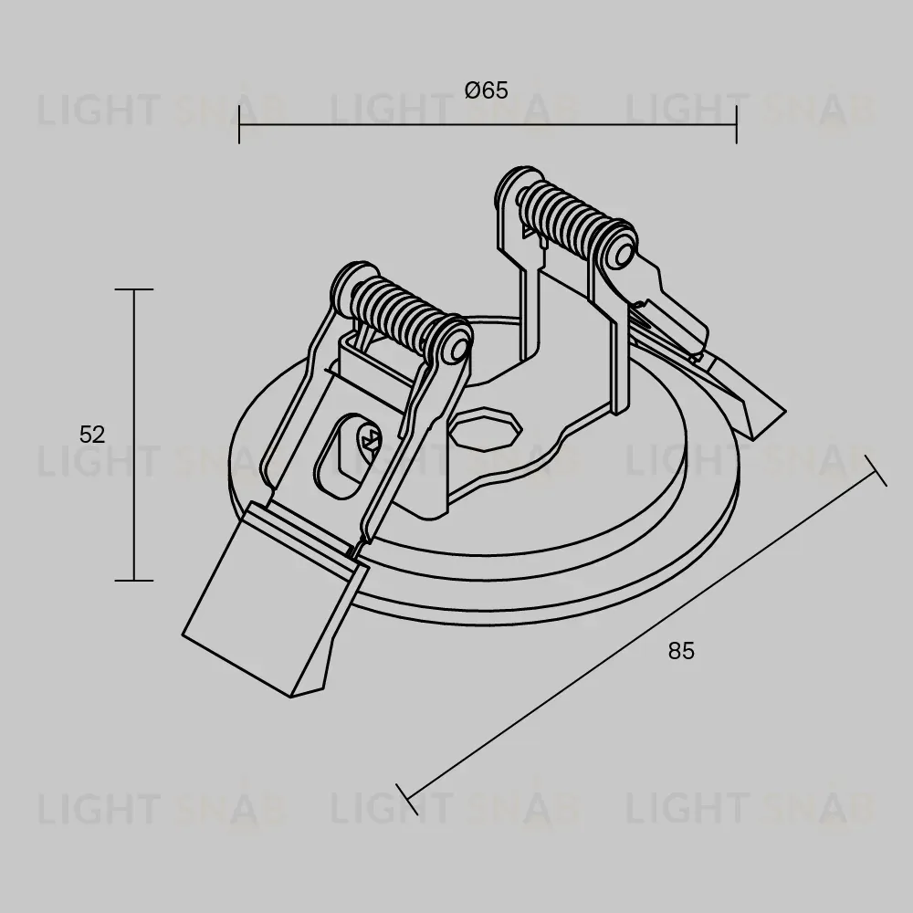 Встраиваемая потолочная чаша для вертикального шинопровода Maytoni TRA234RCB-B TRA234RCB-B