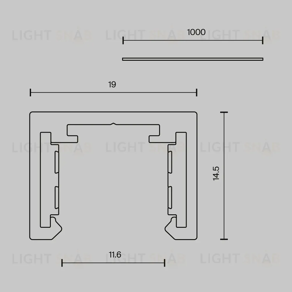 Шинопровод Maytoni Technical Busbar trunkings Exility X TRX239-411B TRX239-411B