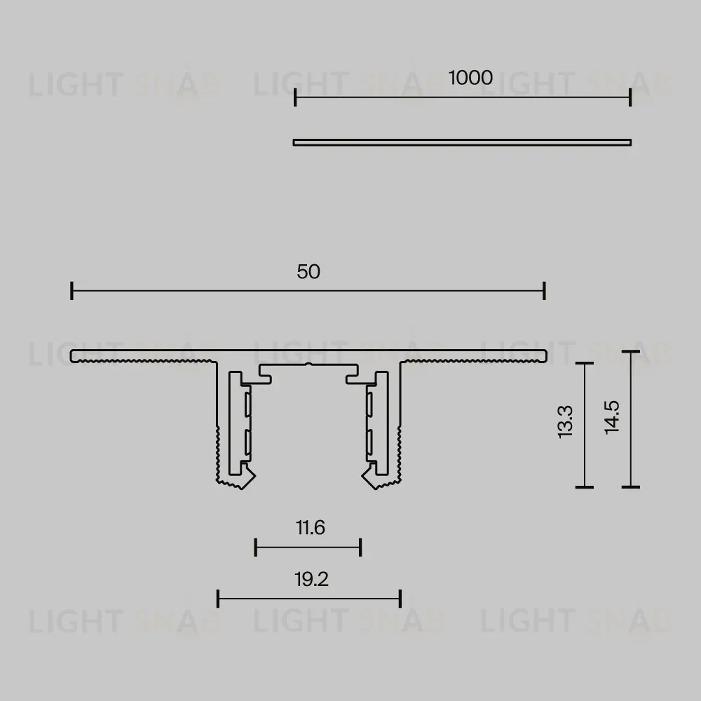 Шинопровод Maytoni Technical Busbar trunkings Exility X TRX239-421.12B TRX239-421.12B
