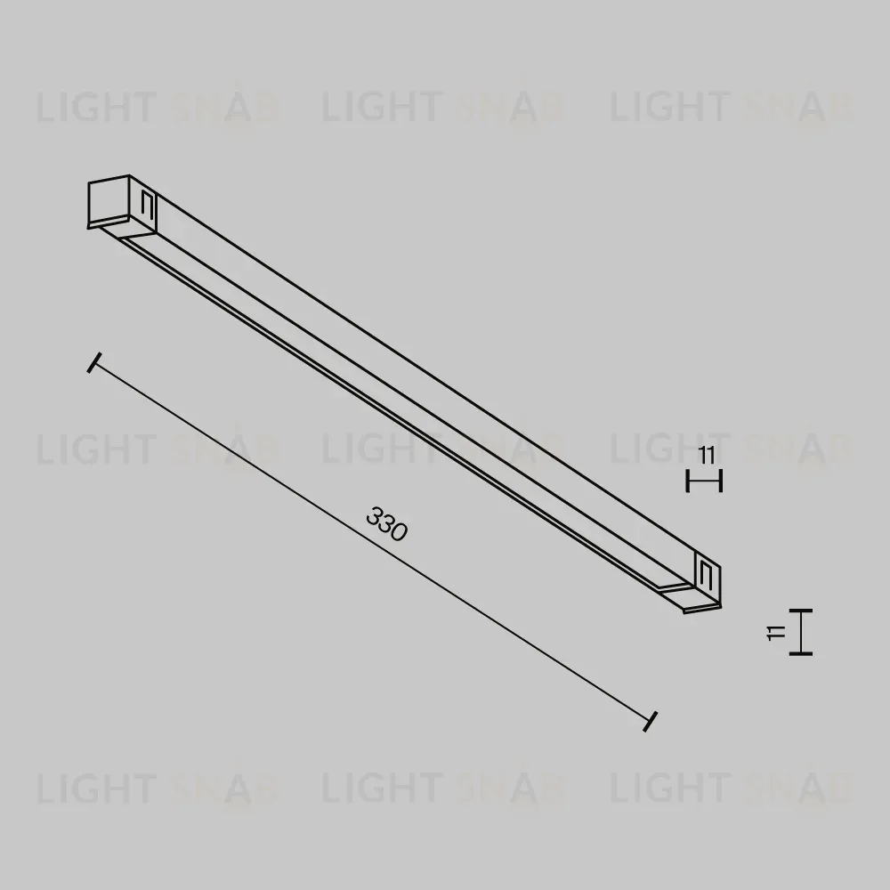Трековый магнитный светильник Maytoni Technical Basis Exility X TR240-2-6W3K-B TR240-2-6W3K-B