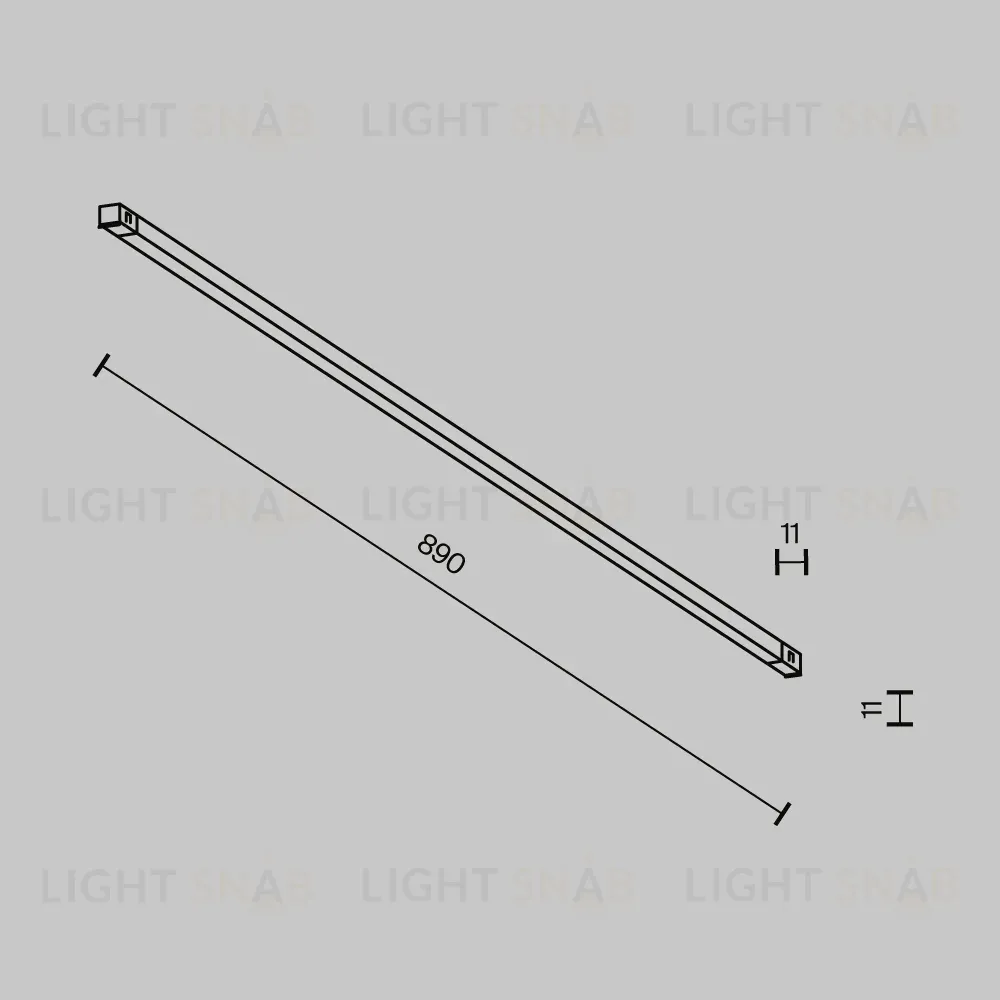 Трековый магнитный светильник Maytoni Technical Basis Exility X TR240-2-18W3K-B TR240-2-18W3K-B