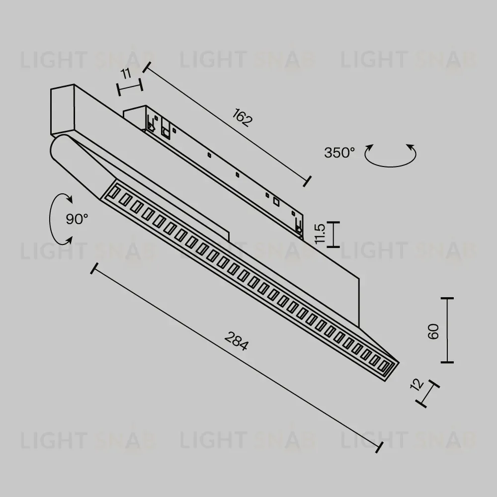 Трековый магнитный светильник Maytoni Technical Points Rot Exility X TR242-4-12WTW-DD2-B TR242-4-12WTW-DD2-B