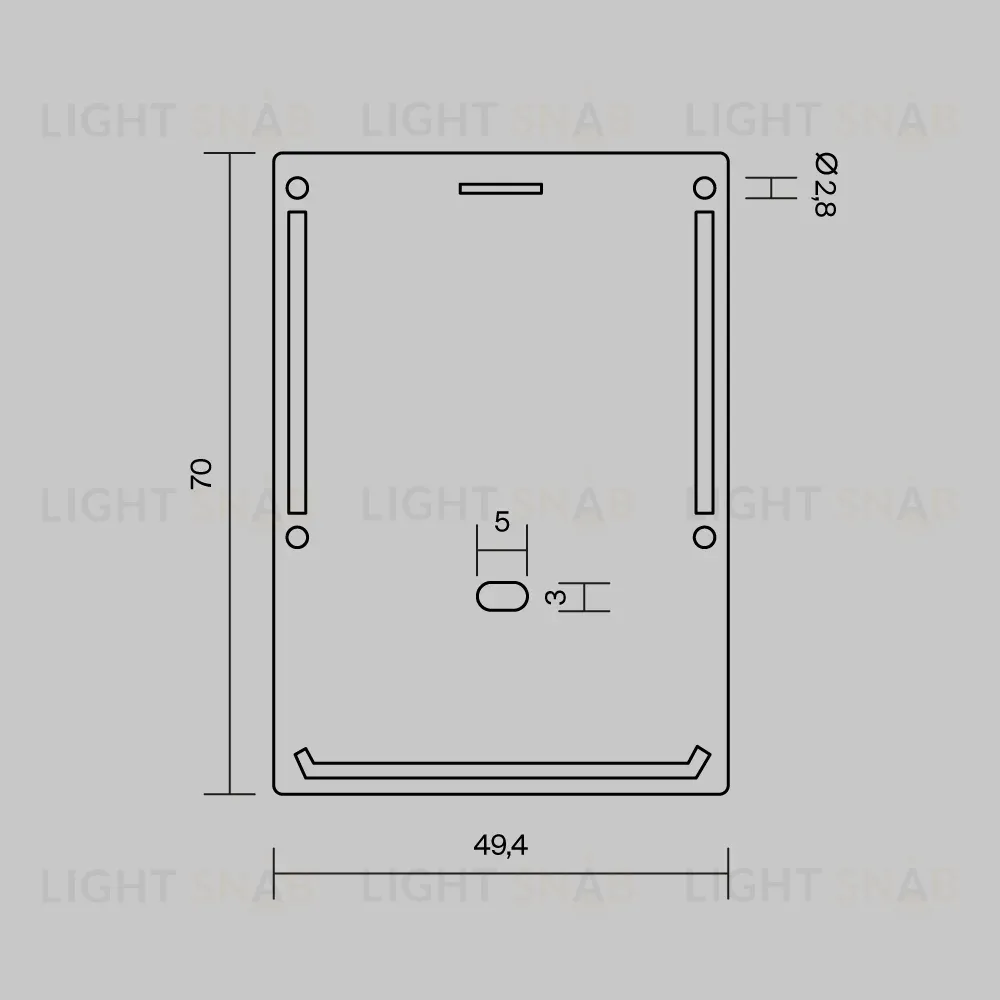 Комплект заглушек (для профиля ALM-5070-S-2M) 2 шт Maytoni ALM-5070-S-EC 642095