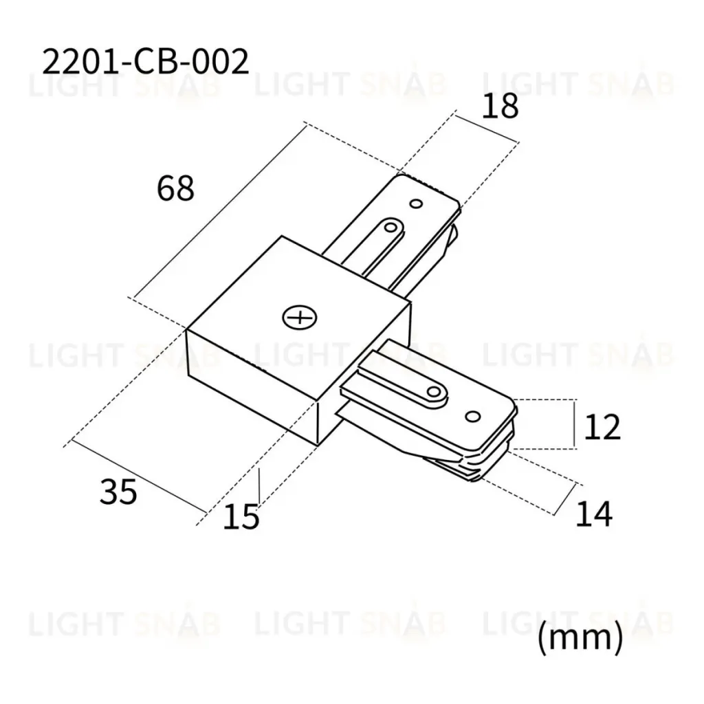 Коннектор для однофазного шинопровода Favourite Practica 2201-CB-002 2201-CB-002