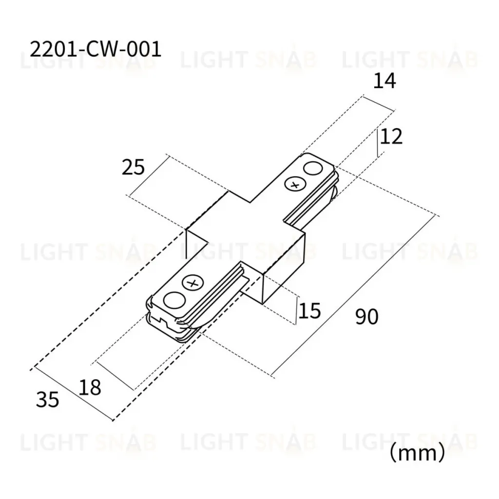 Коннектор для однофазного шинопровода Favourite Practica 2201-CW-001 2201-CW-001