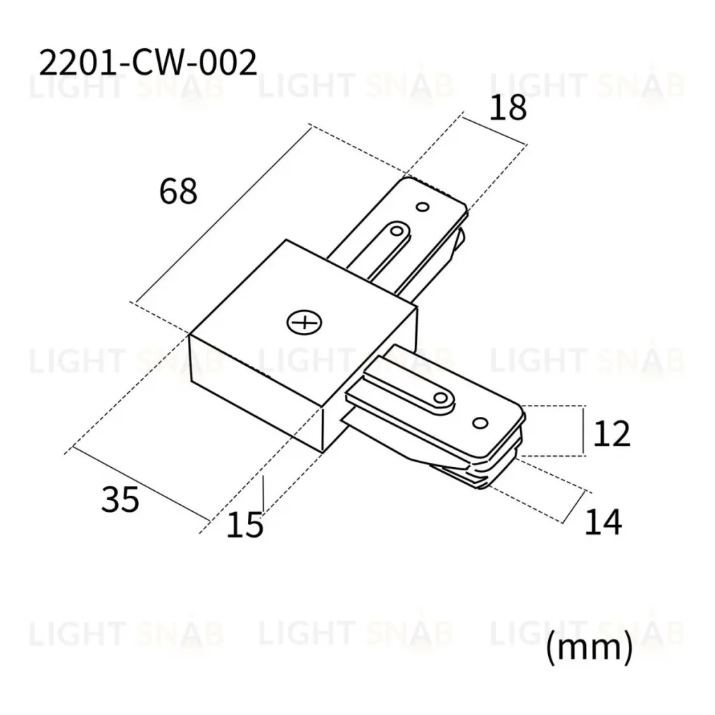 Коннектор для однофазного шинопровода Favourite Practica 2201-CW-002 2201-CW-002