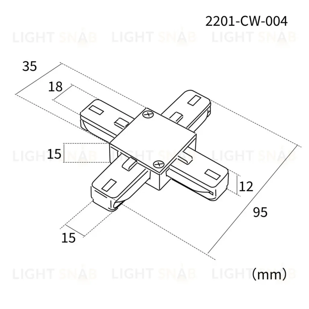Коннектор для однофазного шинопровода Favourite Practica 2201-CW-004 2201-CW-004