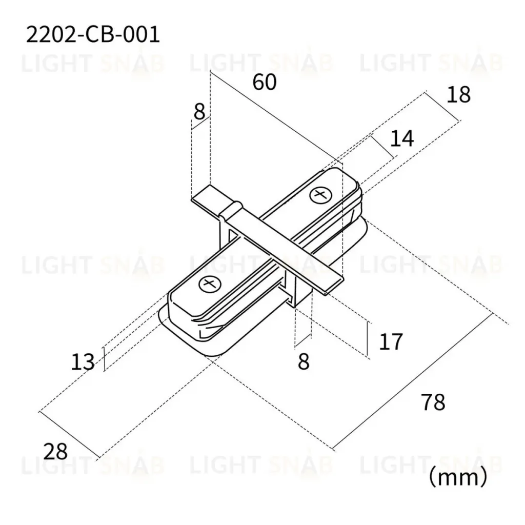 Коннектор для однофазного шинопровода Favourite Practica 2202-CB-001 2202-CB-001