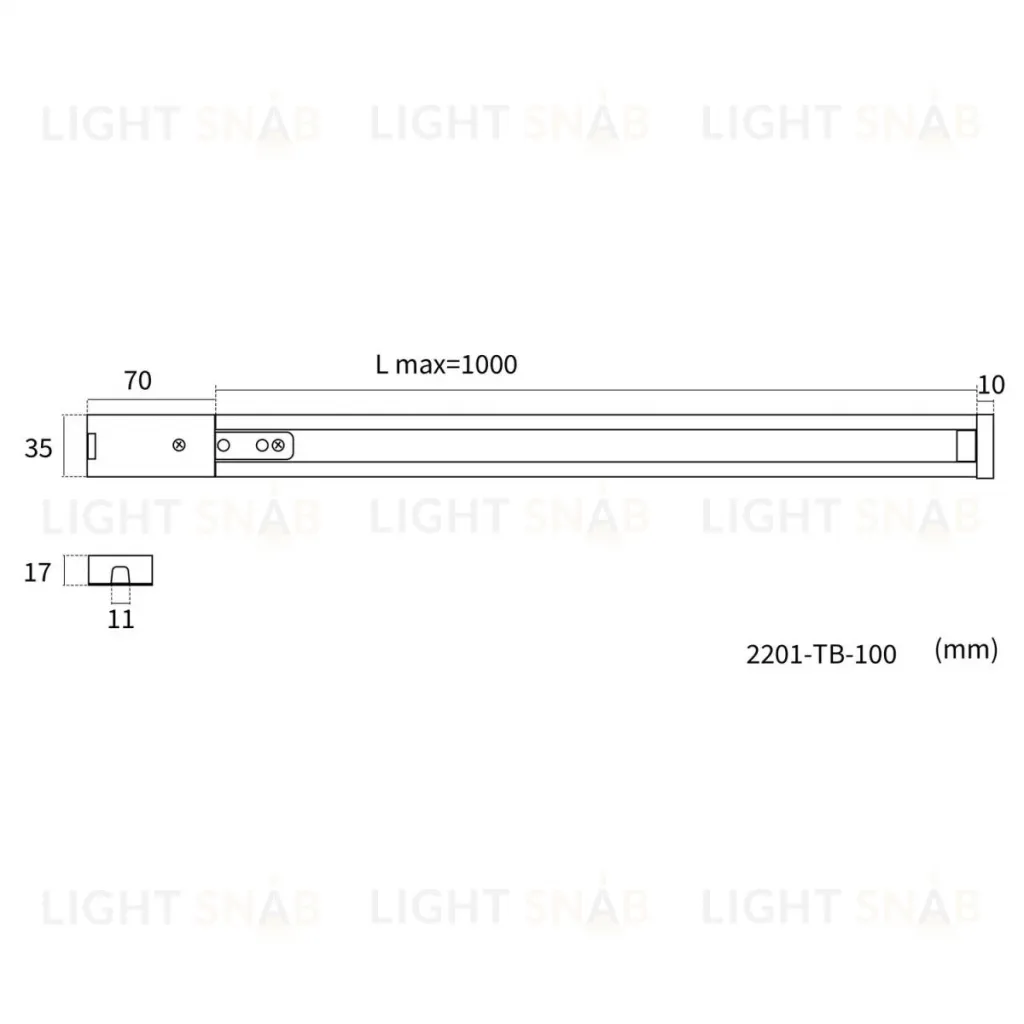 Шинопровод однофазного накладной Favourite Practica 2201-TB-100 2201-TB-100