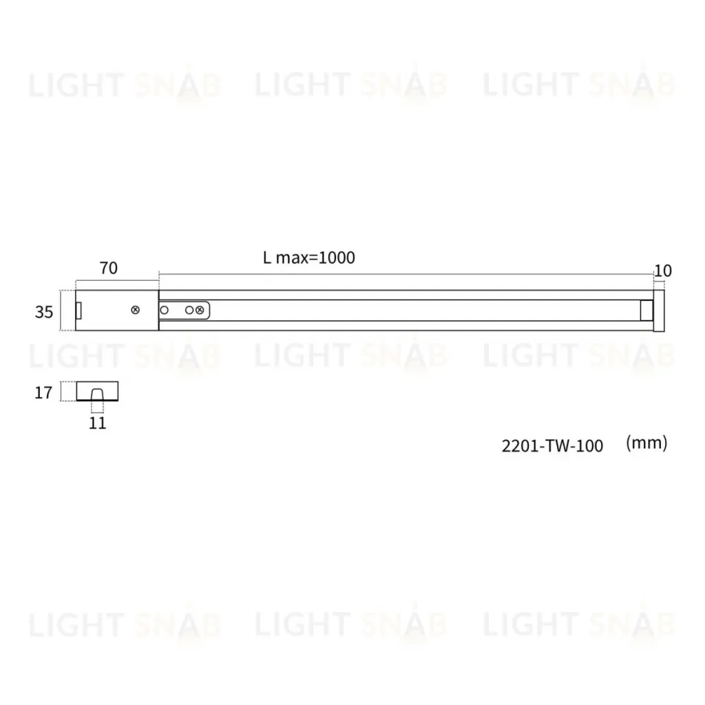 Шинопровод однофазный накладной Favourite Practica 2201-TW-100 2201-TW-100