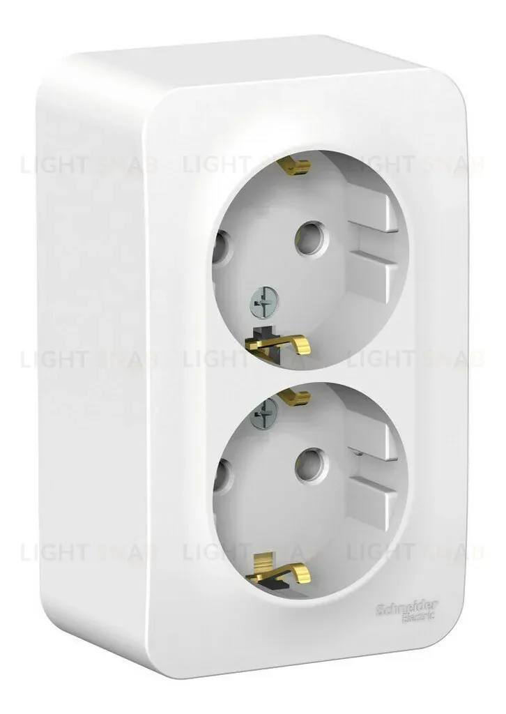 Розетка 2-ая с/з без шторок, 16А, 250В Systeme Electric Blanca наруж BLNRA010201 BLNRA010201