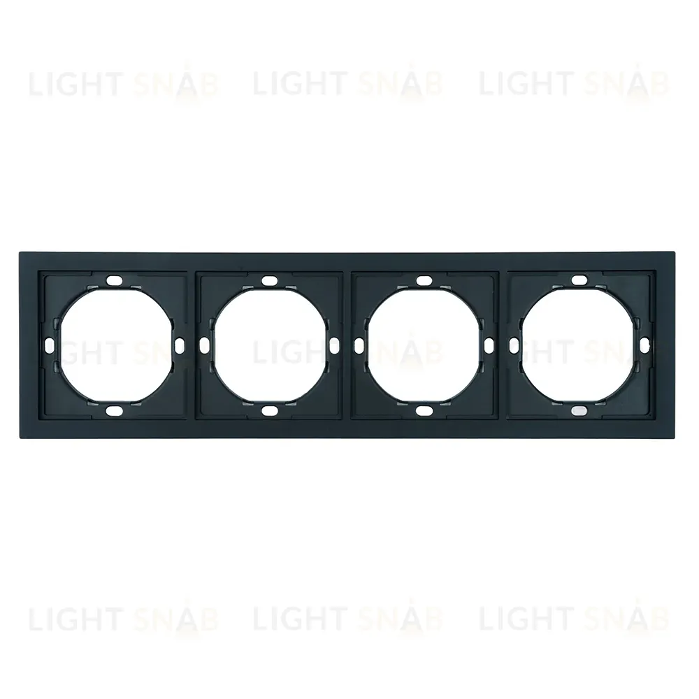 Рамка 4-местная Stekker Мия PFR00-3004-05 черный бархат 50464 50464