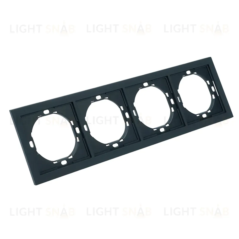 Рамка 4-местная Stekker Мия PFR00-3004-05 черный бархат 50464 50464