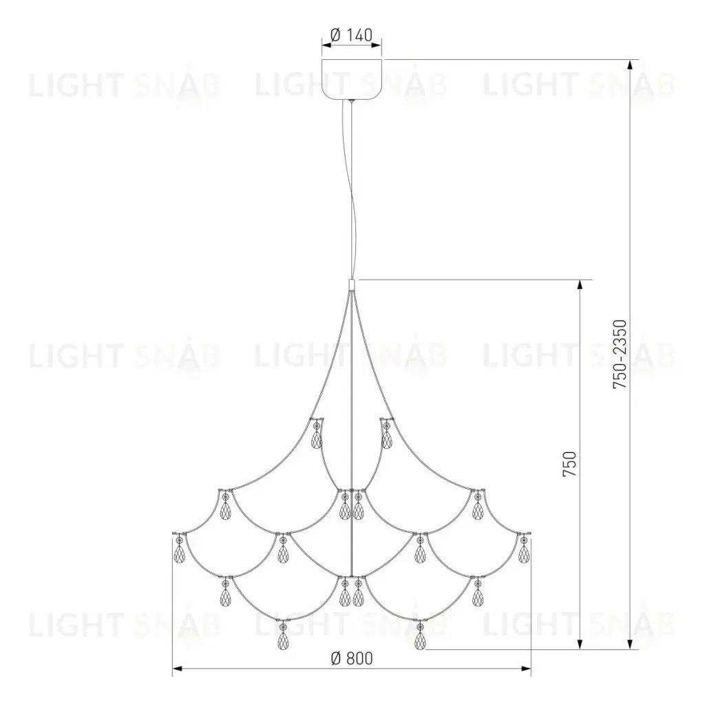Подвесная люстра Bogate's Adit 90400 LED a072123 90400 LED