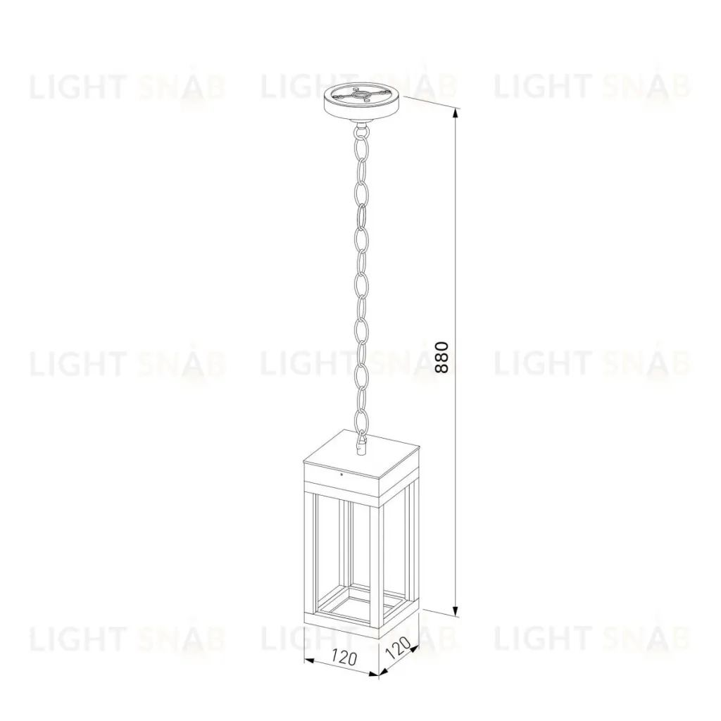 Уличный подвесной светильник Elektrostandard Frame 1528 TECHNO LED черный 4690389219115 a072091 4690389219115