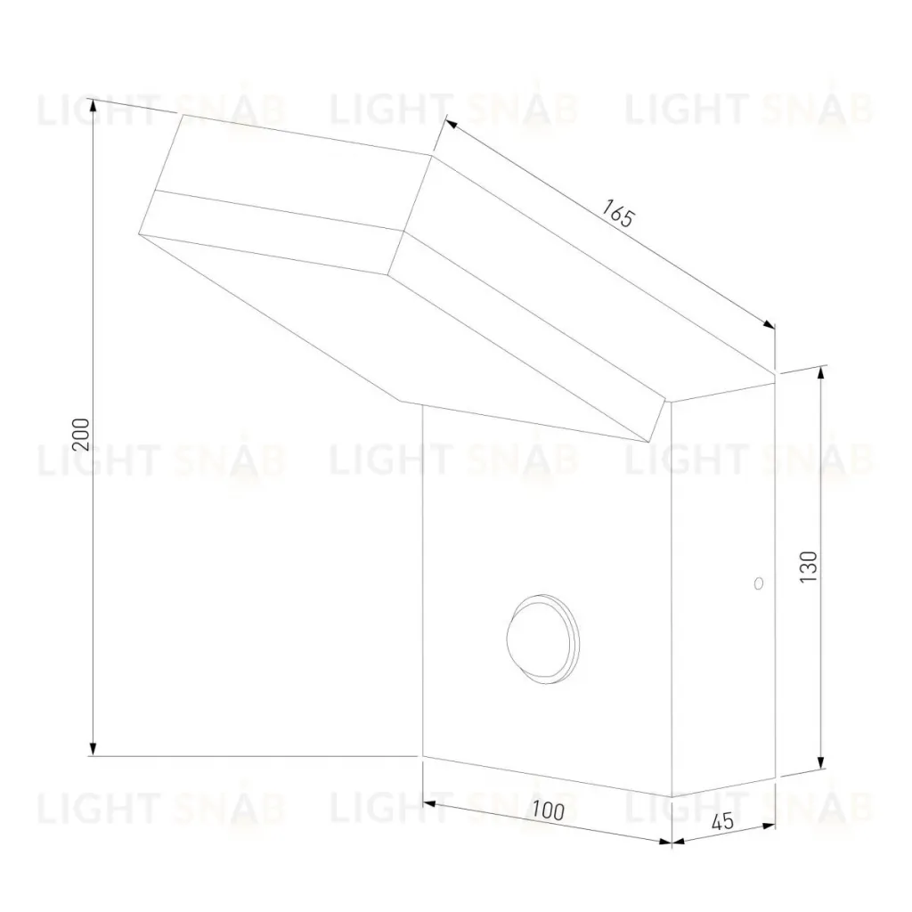 Уличный настенный светильник с датчиком движения Elektrostandard Sensor 1541 TECHNO LED черный 4690389219245 a072087 4690389219245