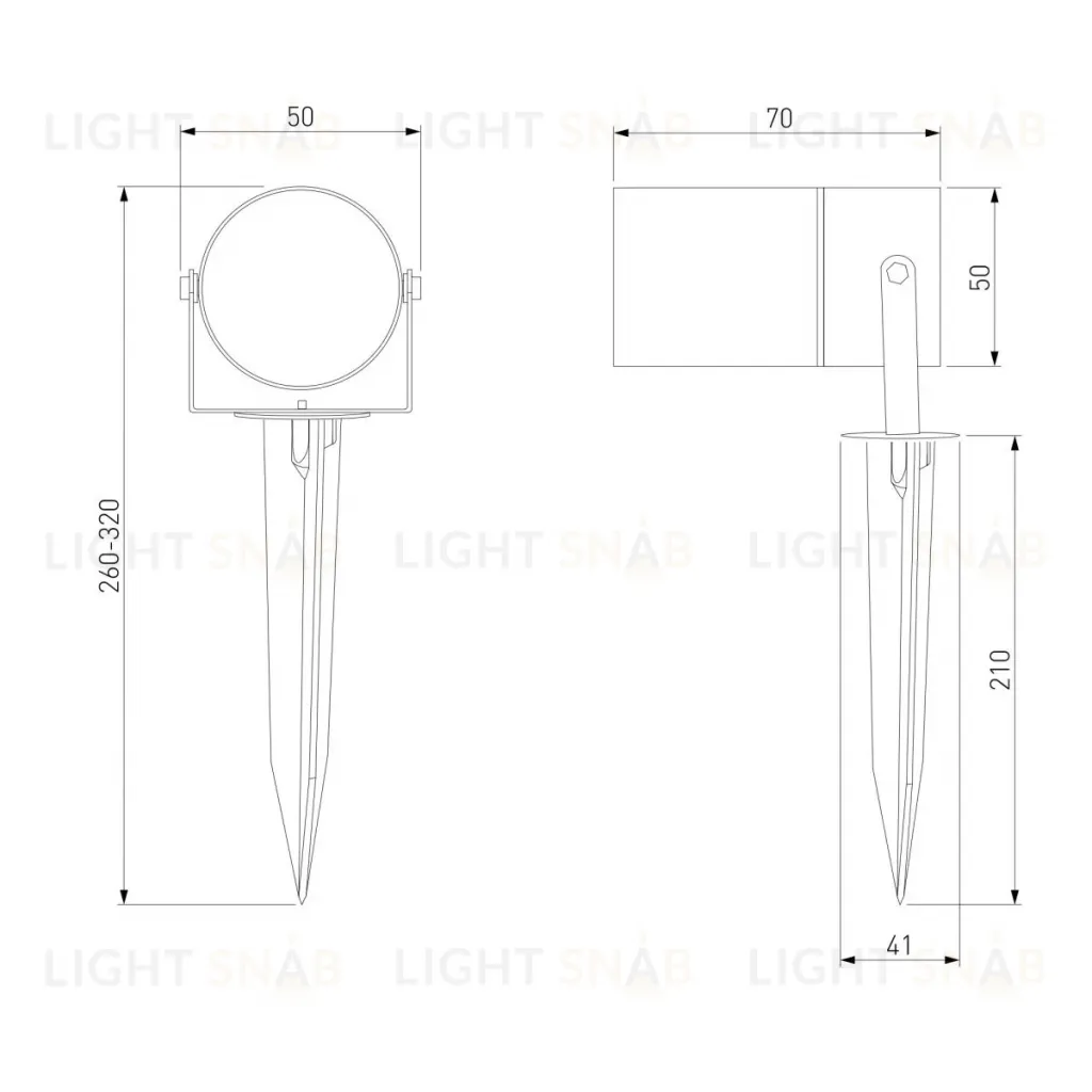 Ландшафтный светильник Elektrostandard Landscape 043 FL LED черный 4690389219368 a072086 4690389219368
