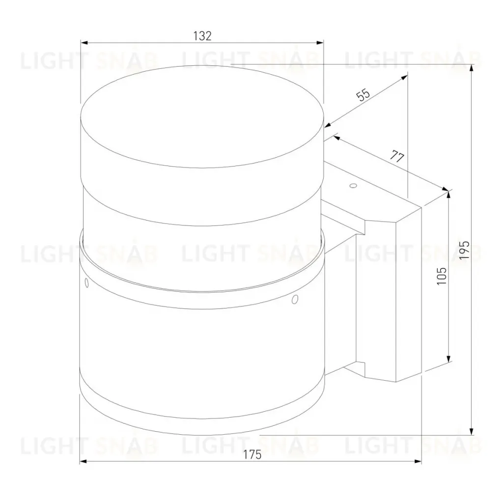 Уличный настенный светильник Elektrostandard 1530 TECHNO LED черный 4690389219139 a072083 4690389219139