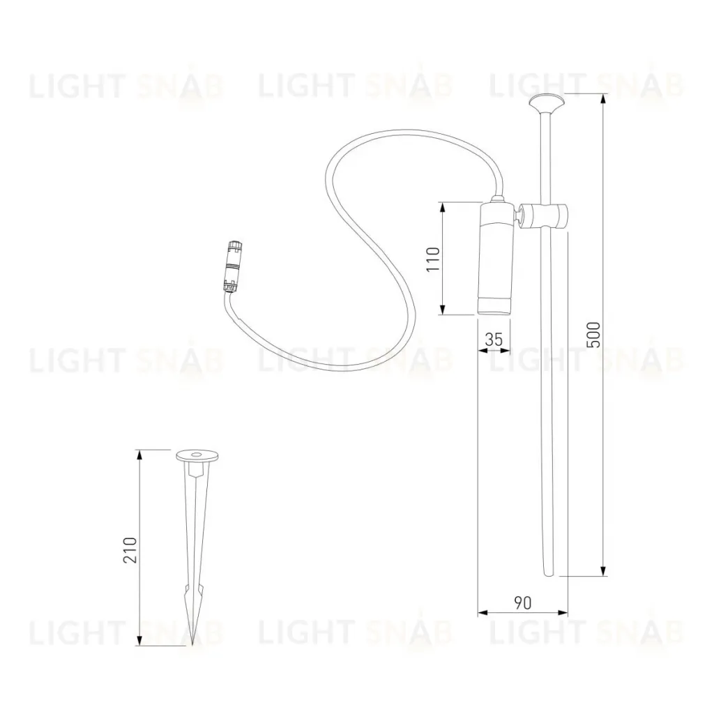 Ландшафтный светильник Elektrostandard Covert 35173/S черный 4690389219283 a072079 4690389219283