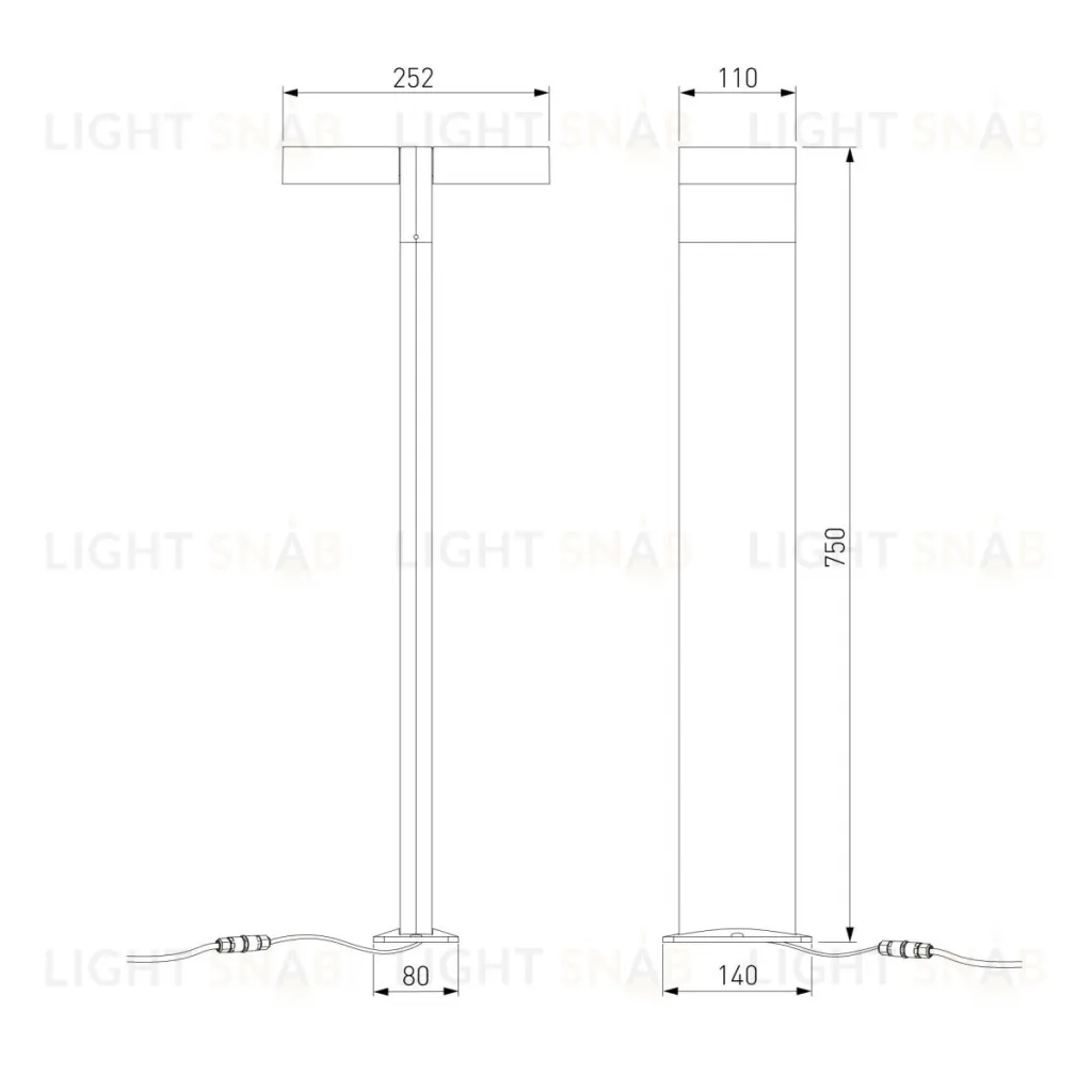 Ландшафтный светильник Elektrostandard Twin 35170/F черный 4690389219443 a072076 4690389219443