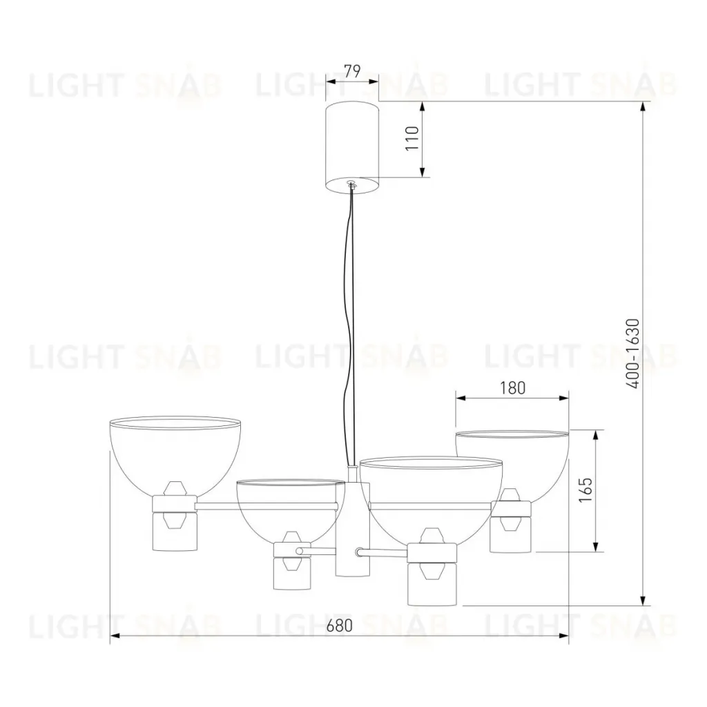 Подвесной светильник Eurosvet Vial 204053 LED a072060 204053 LED латунь