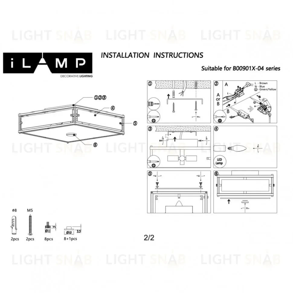 Потолочный светильник iLamp Dice 901X-4 CR 901X-4 CR