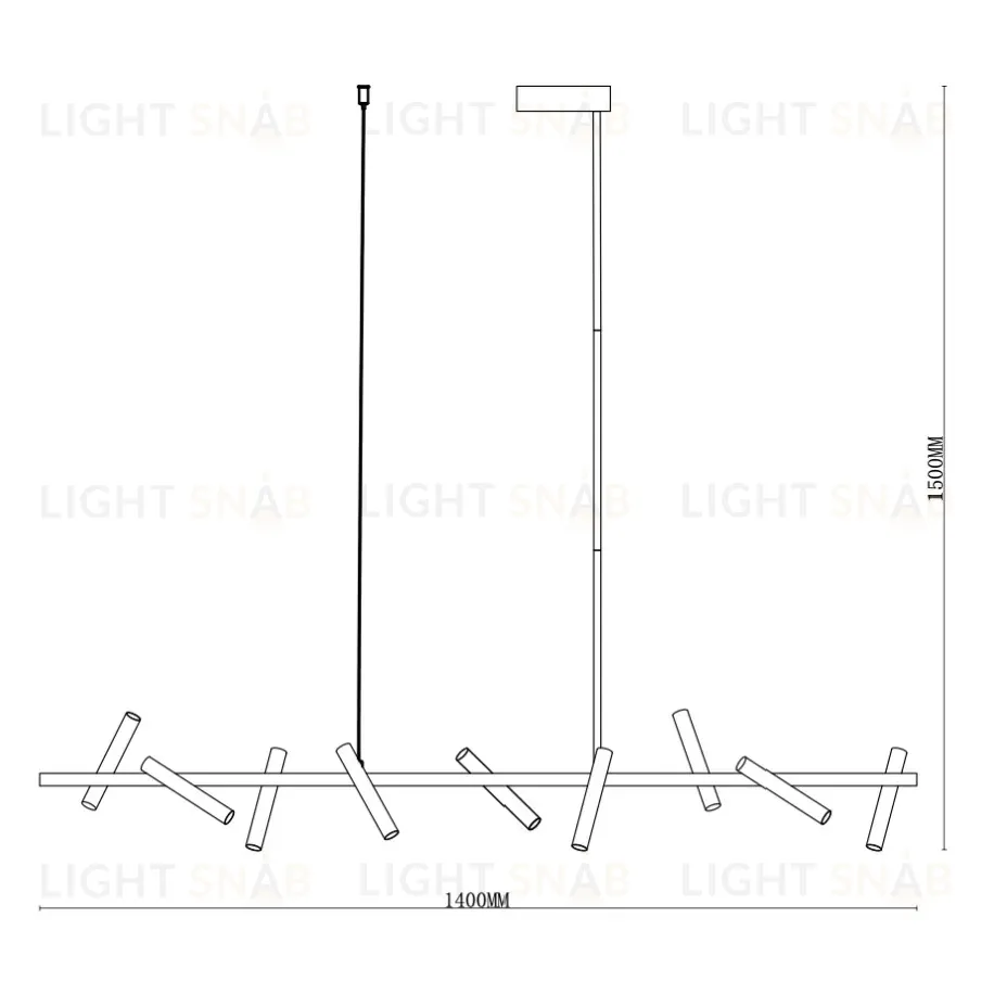 Подвесной светильник iLedex Telescope 2688-140 BK 2688-140 BK