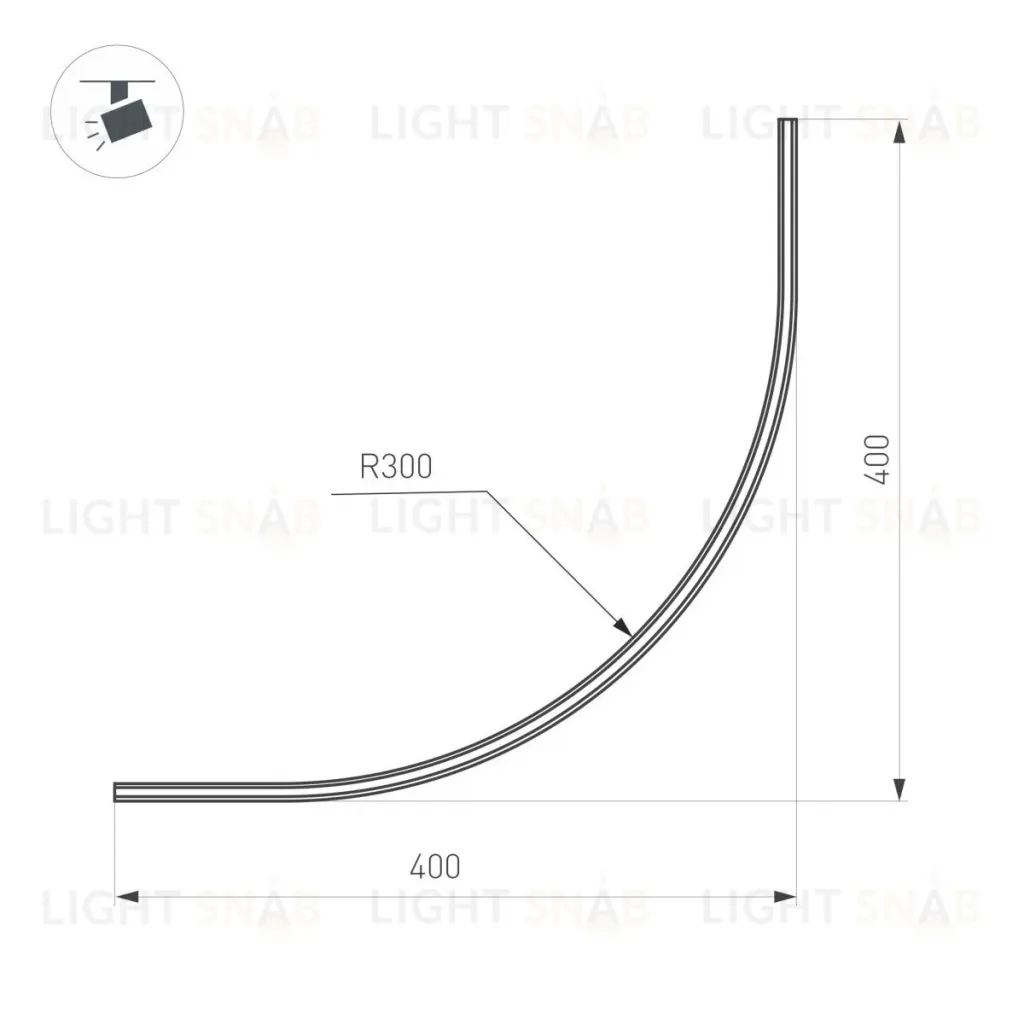 Шинопровод магнитный накладной Arlight MAG-MICROCOSM-TRACK-1115-ARC-R600 (BK) (IP20 Металл) 043247(1) 043247(1)