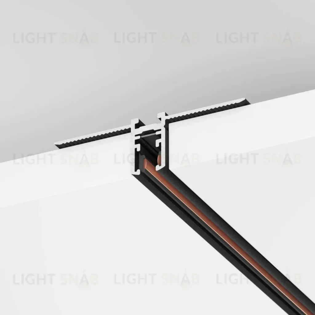Шинопровод магнитный встраиваемый Arlight MAG-MICROCOSM-TRACK-4115-FDW-2000 (BK) (IP20 Металл) 051945 051945