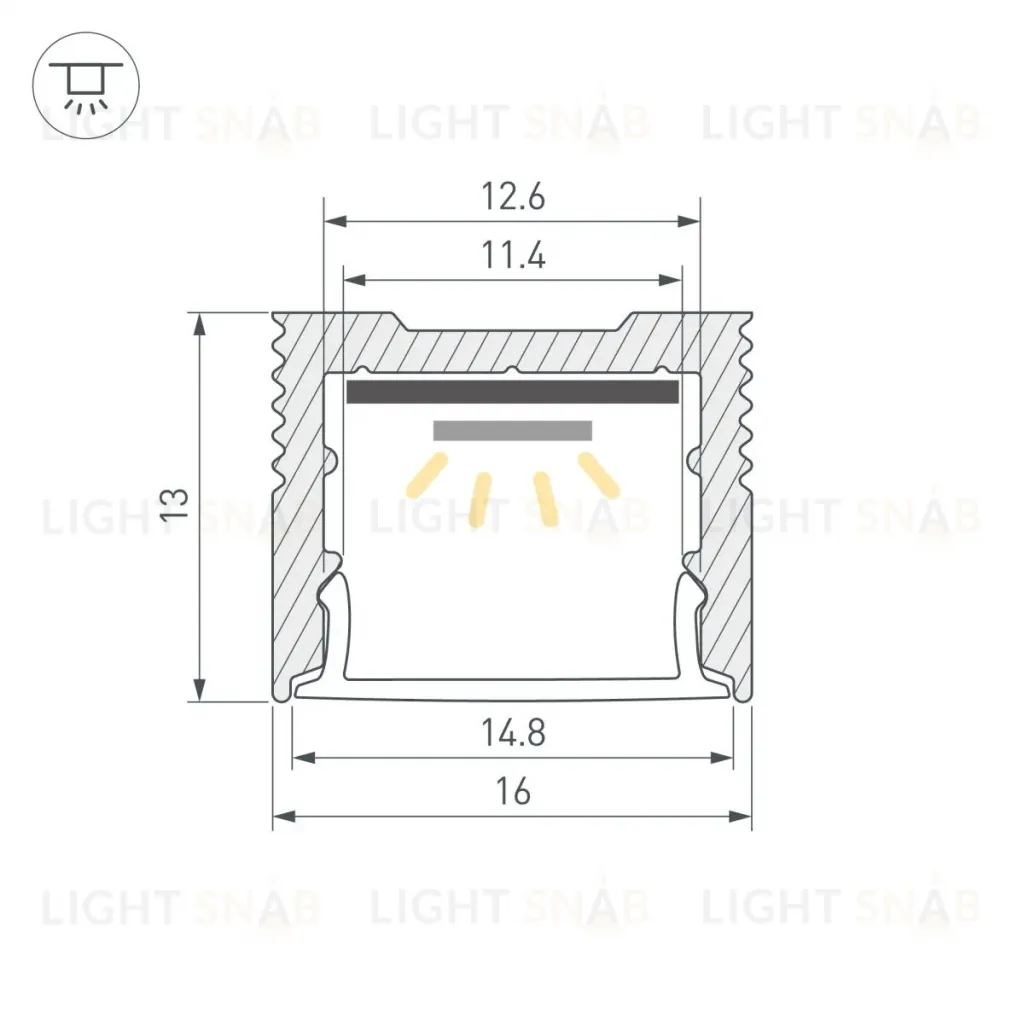 Профиль Arlight SL-SLIM-H13M-2000 BLACK (BY) (Алюминий) 061375 061375