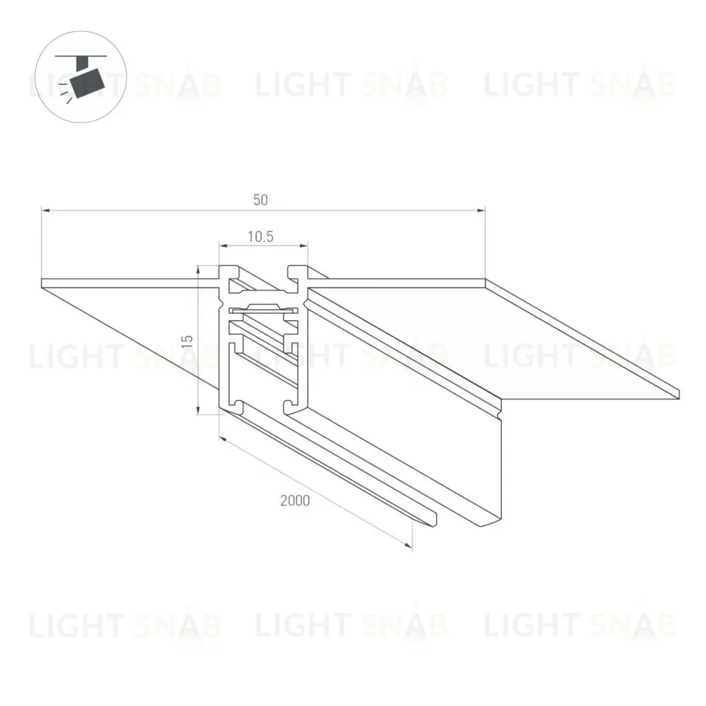 Шинопровод магнитный встраиваемый Arlight MAG-MICROCOSM-TRACK-4115-FDW-1000 (WH) (IP20 Металл) 062319 062319