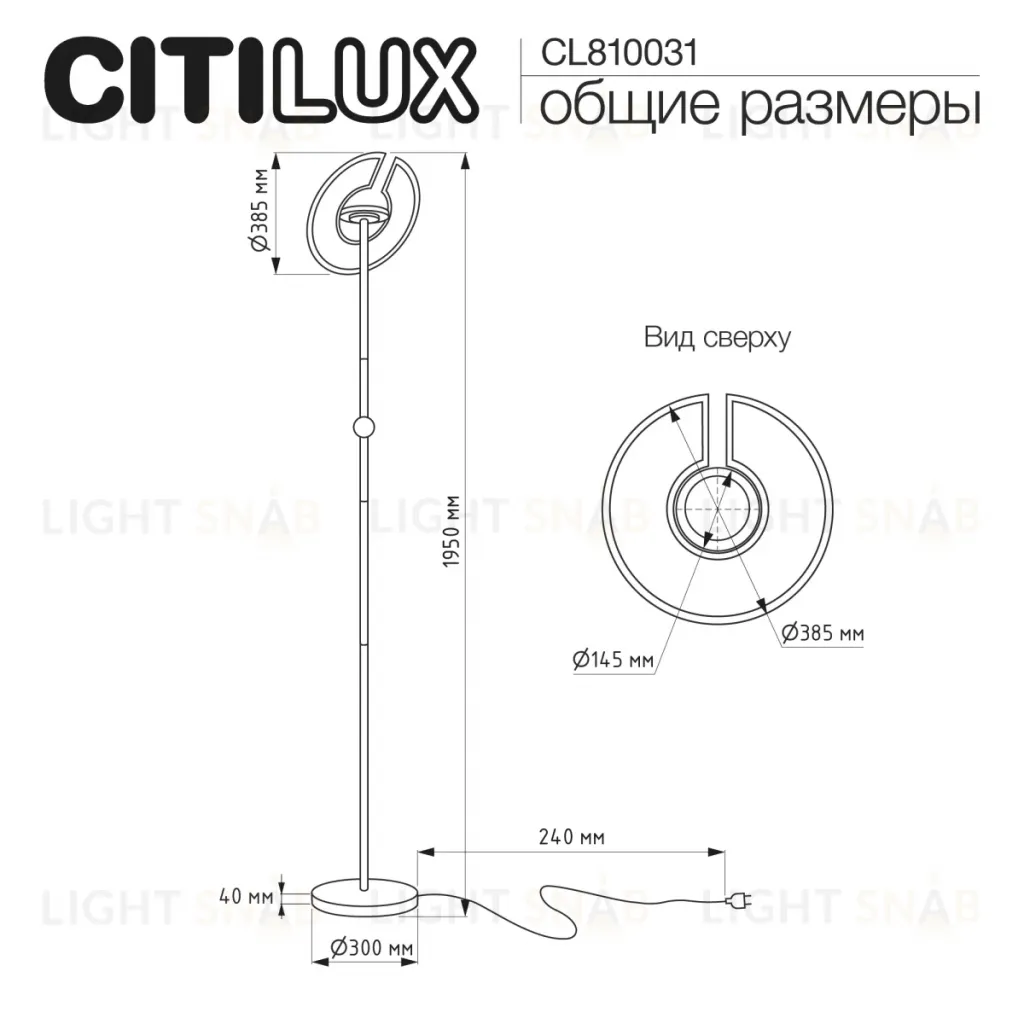 Торшер Citilux Loong CL810031 CL810031