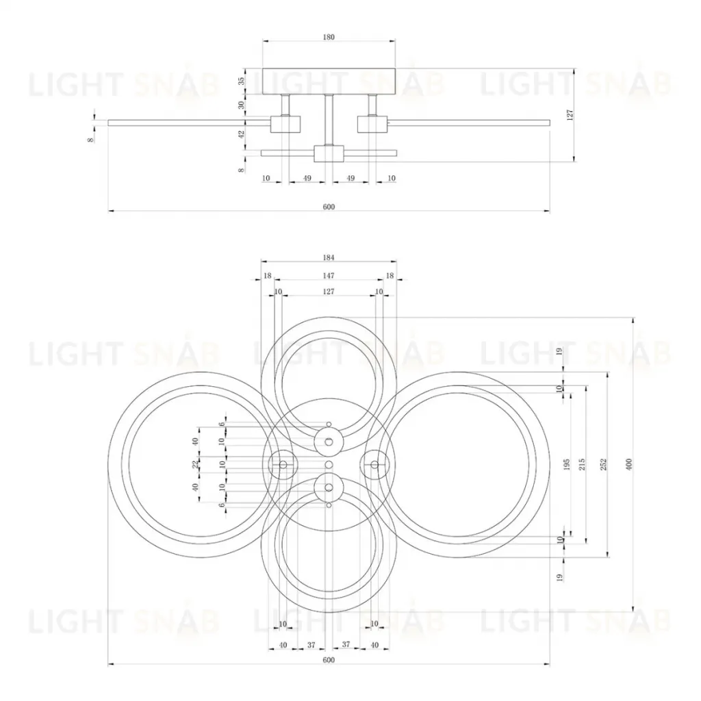 Потолочный светильник Escada Alnair 10224/4LED 56W 10224/4LED 56W