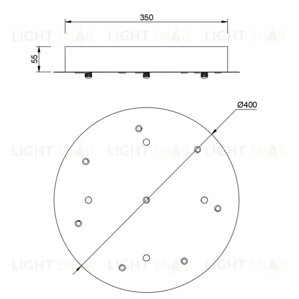 Основание потолочное 8L Mantra Modular Light Florones 9366 9366