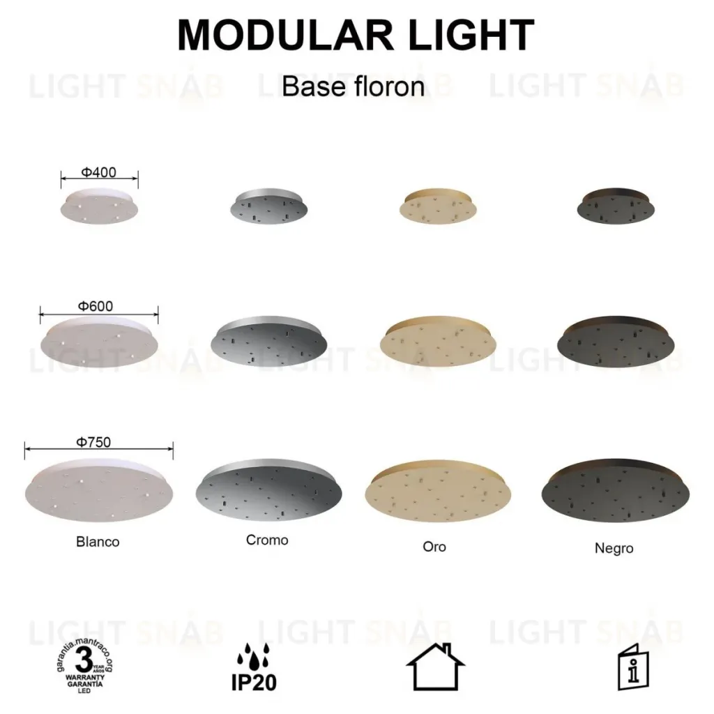Основание потолочное 8L Mantra Modular Light Florones 9368 9368