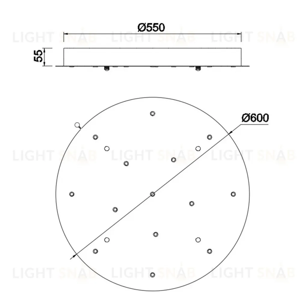 Основание потолочное 14L Mantra Modular Light Florones 9370 9370