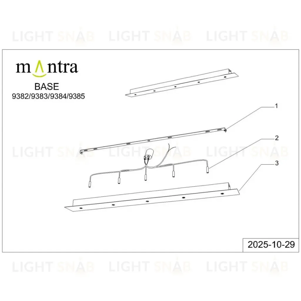 Основание потолочное 5L Mantra Modular Light Florones 9382 9382