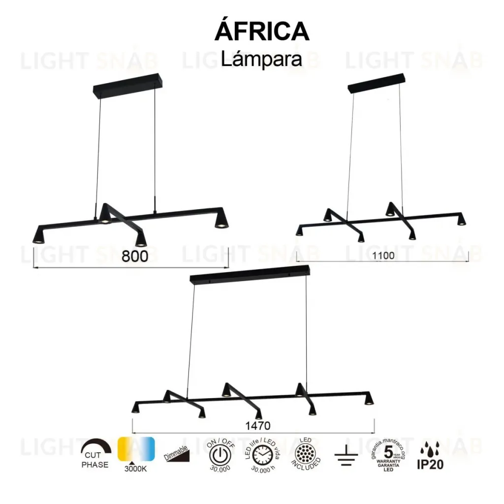 Подвесная люстра Mantra Africa 9409 9409