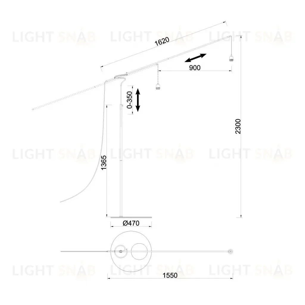 Торшер Mantra Ruti Ricca 9445+9448 9445+9448
