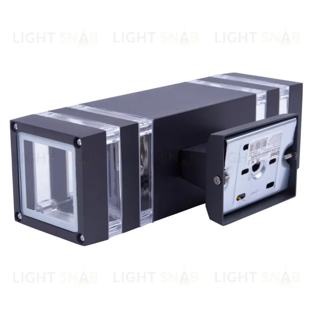 Уличный настенный светильник Uniel UUL-S24A 2x60W/E27 IP65 BLACK UL-00012923 UUL-S24A 2x60W/E27 IP65 BLACK