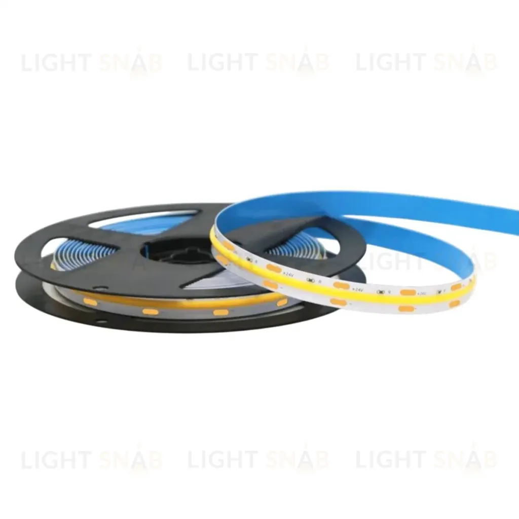 Светодиодная лента Uniel ULS-C21-COB-320LED/m-8mm-IP20-DC24V-10W/m-5M-6500K UL-00013009 ULS-C21-COB-320LED/m-8mm-IP20-DC24V-10W/m-5M-6500K катушка в герметичной упаковке