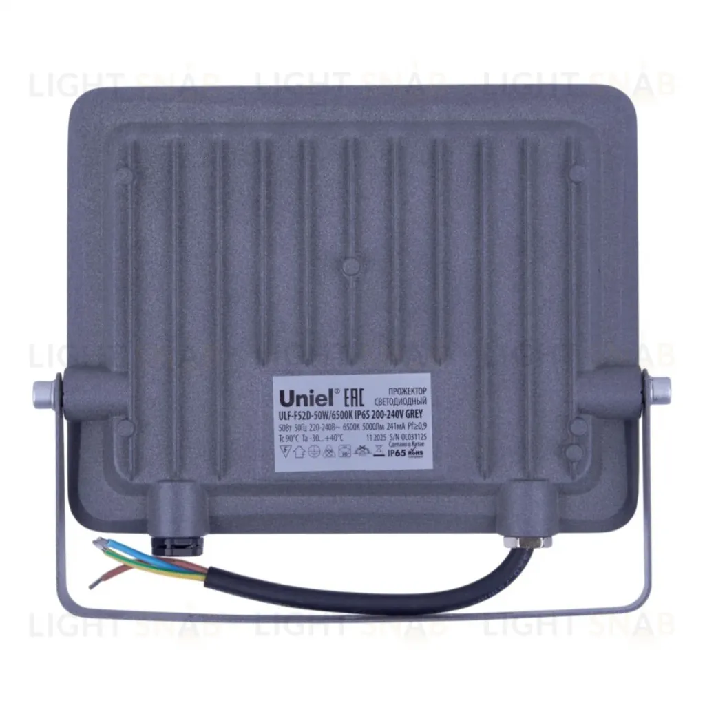 Прожектор Uniel ULF-F52D-50W/6500K IP65 200-240V GREY UL-00013057 ULF-F52D-50W/6500K IP65 200-240V GREY